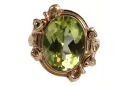 Original Vintage 14K Rose Gold Yellow Peridot Ring Vintage style vrc100r